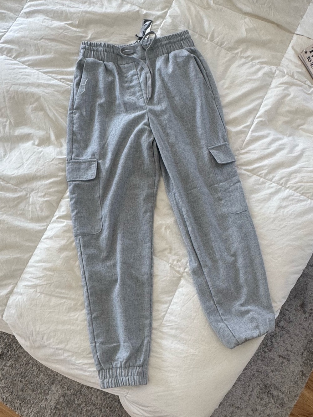 Women's Gray Cargo Jogger Pants - NWT - Medium